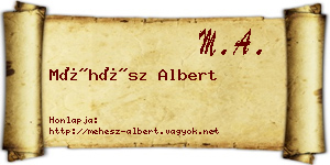 Méhész Albert névjegykártya